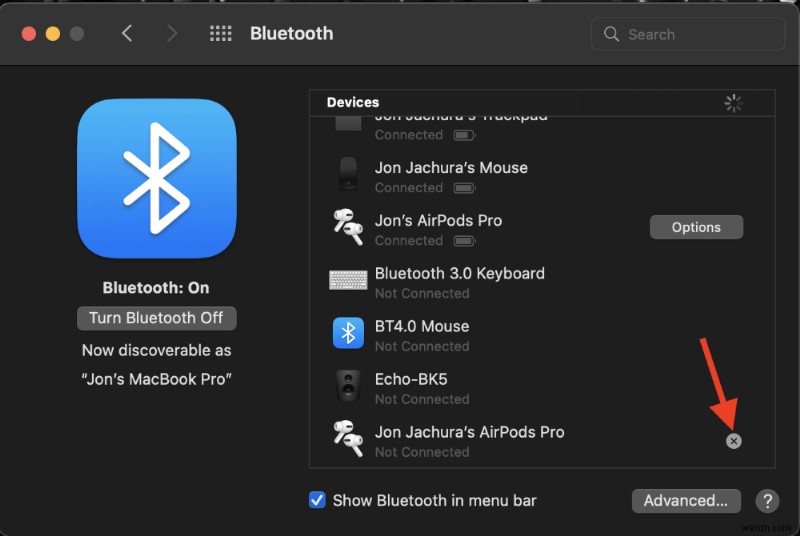 Bluetooth ヘッドフォンを MacBook Pro に接続する方法