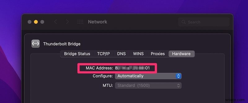 MacBook で MAC アドレスを見つける方法