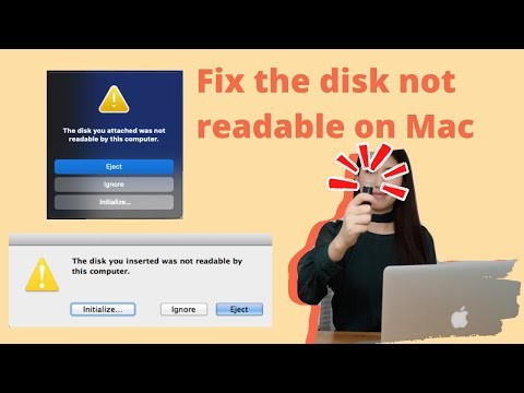 接続したディスクが Mac 上のこのコンピュータで読み取れない問題を解決する