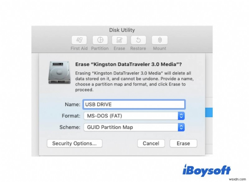 Mac の USB ドライブにファイルが表示されません。修正方法は?