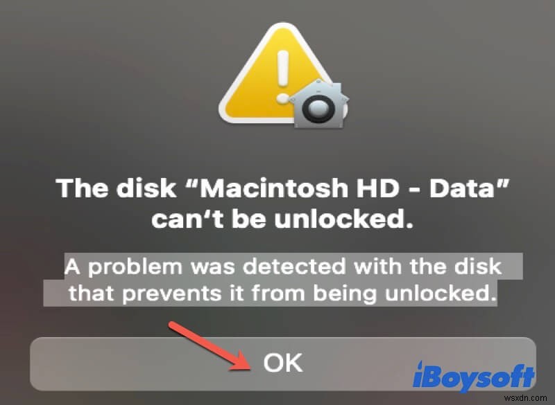 Disk Macintosh HD のロックを解除できない問題を解決するには?