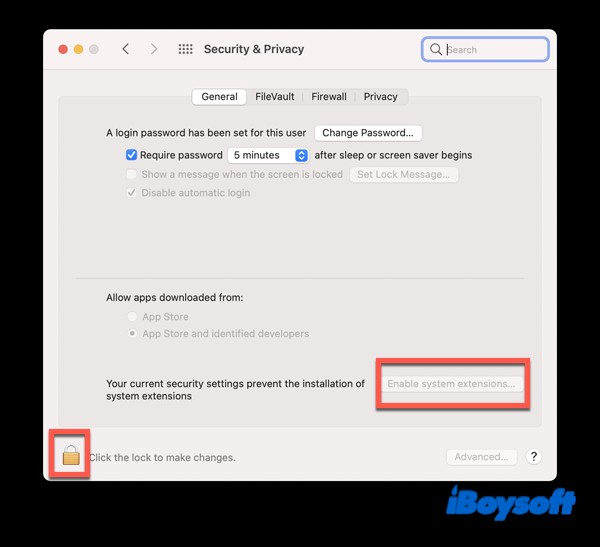 iBoysoft Data Recovery for Mac のシステム拡張機能を Apple Silicon 搭載の Mac にロードできるようにする