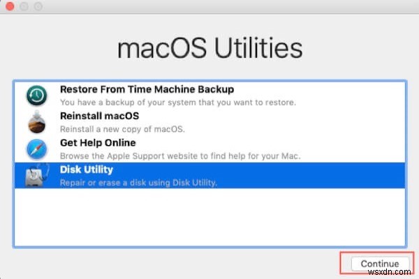 Mac からディスク ユーティリティを起動する方法