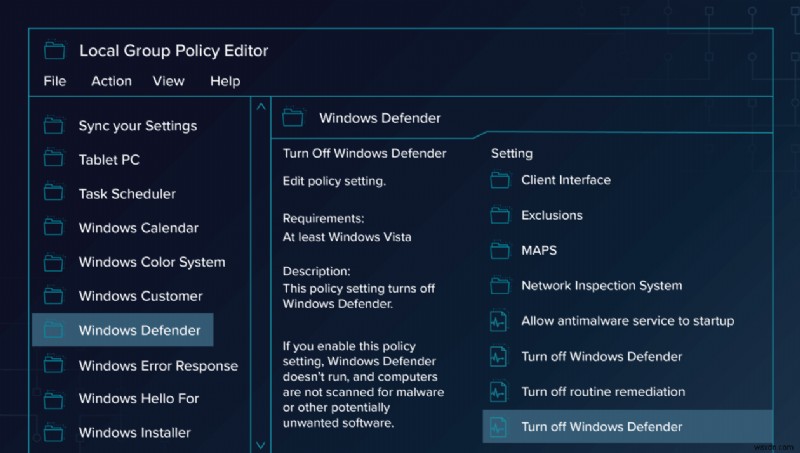 Windows 10 でグループ ポリシーによってブロックされた Windows Defender を修正する方法