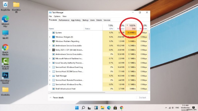 Windows 11 で 100% のディスク使用率 – 修正済み