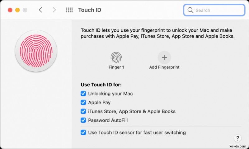macOS Monterey へのアップグレード後に Touch ID が機能しない