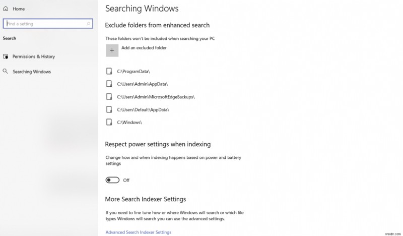Windows 11 でファイルとフォルダを検索から非表示にする方法