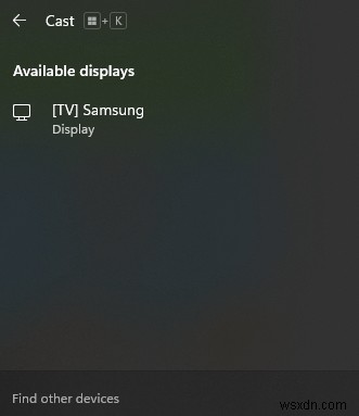 Windows 11 で Miracast を使用してワイヤレス ディスプレイに接続する