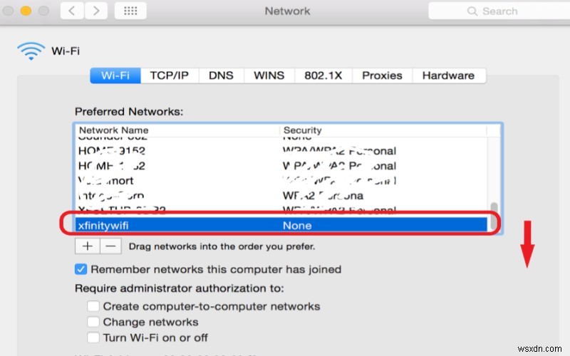 Mac で Xfinity WiFi を無効にする方法xFi オフ ガイド