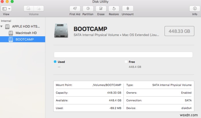 Mac で Bootcamp をアンインストールする方法それを排除するためのヒント 