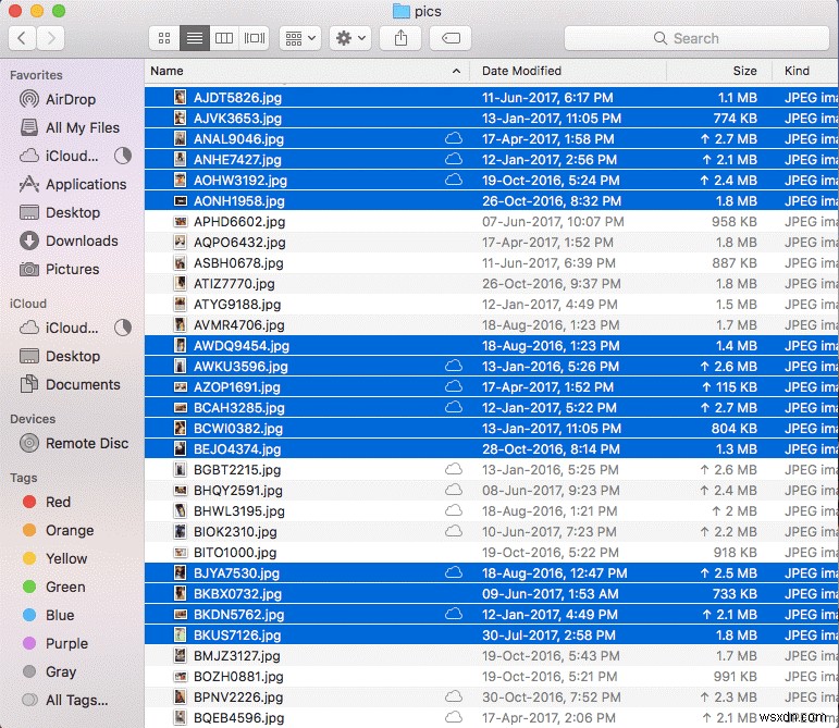 Macで複数のファイルを選択する方法の基本スキル 