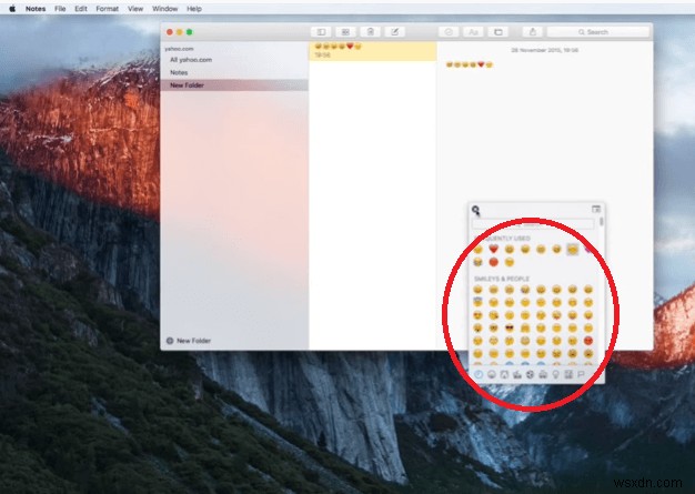 Mac で絵文字キーボードにアクセスして使用する方法