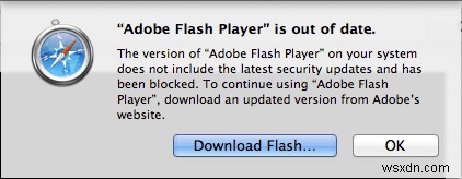 Mac で Flash Player が古くなっています:無効にする方法は?