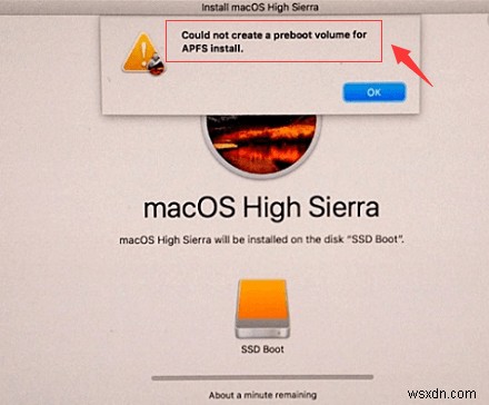 [解決済み] APFS インストール用のプリブート ボリュームを作成できませんでした 