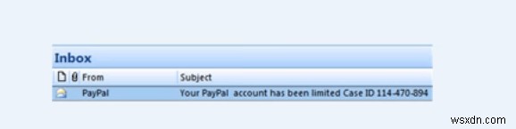 あなたの PayPal アカウントは制限されています:フィッシング メールを避けてください 