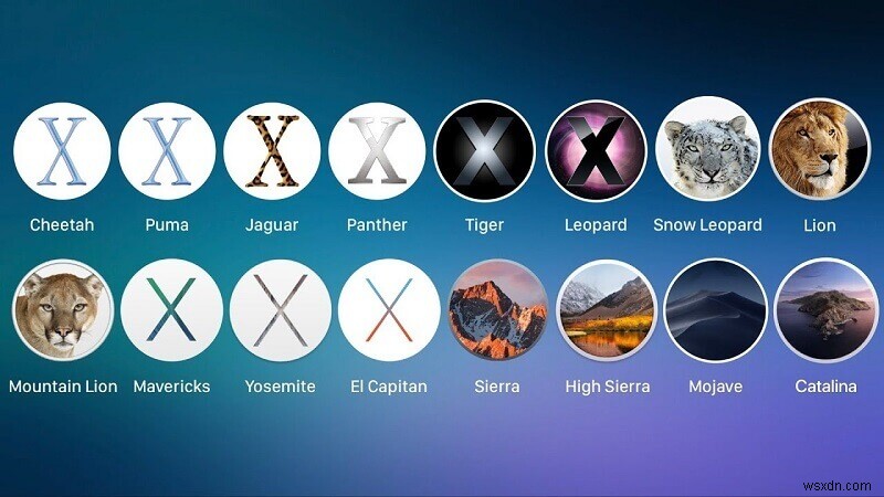 Mac OS X および macOS バージョンの包括的なリスト 