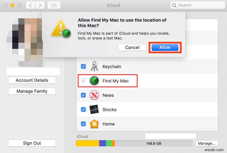 Mac で「iPhone を探す」を使用してデバイスを探す方法
