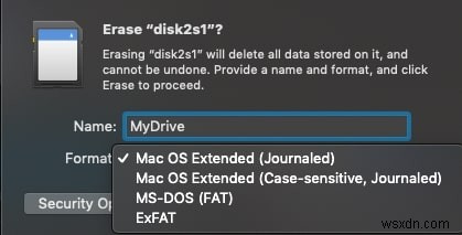 Mac で USB ドライブをフォーマットする方法