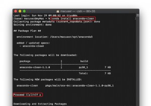 Mac で Anaconda をアンインストールする方法