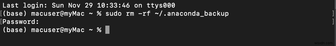 Mac で Anaconda をアンインストールする方法