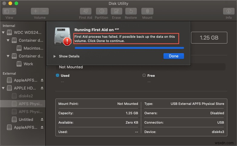 Mac でディスク ユーティリティの応急処置を実行してディスクをチェックおよび修復する方法