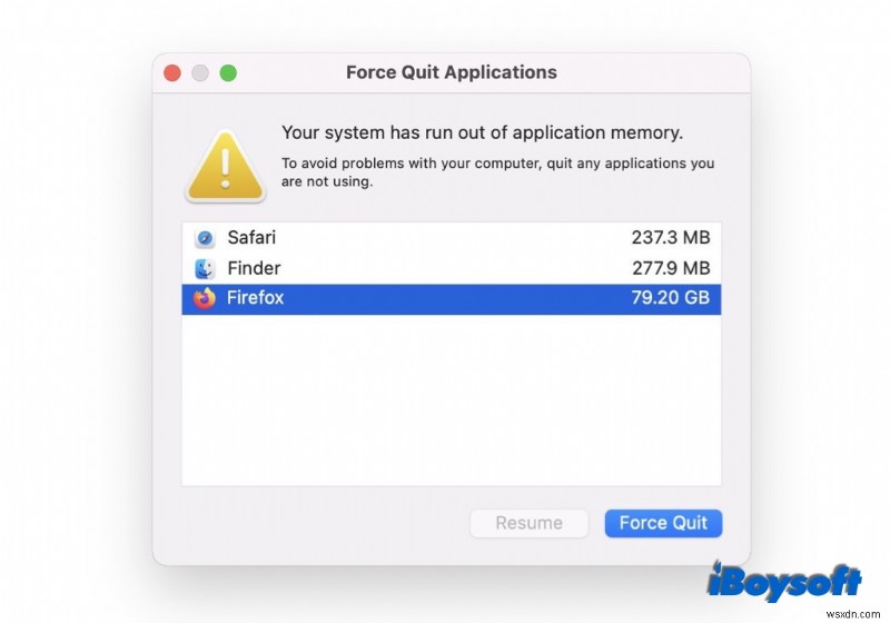 [解決済み] Mac でシステムのアプリケーション メモリが不足しています