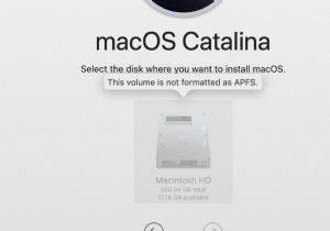 Mac でこのボリュームが APFS としてフォーマットされていないというエラーを解決する方法は次のとおりです
