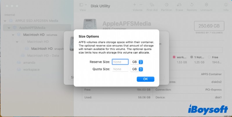 [チュートリアル]Mac で APFS ボリュームをコンテナに追加する方法