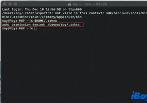 Mac ターミナルで拒否された Zsh 権限を修正する方法