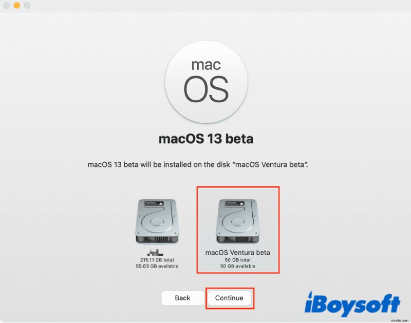 同じ Mac で 2 つのバージョンの macOS を実行する