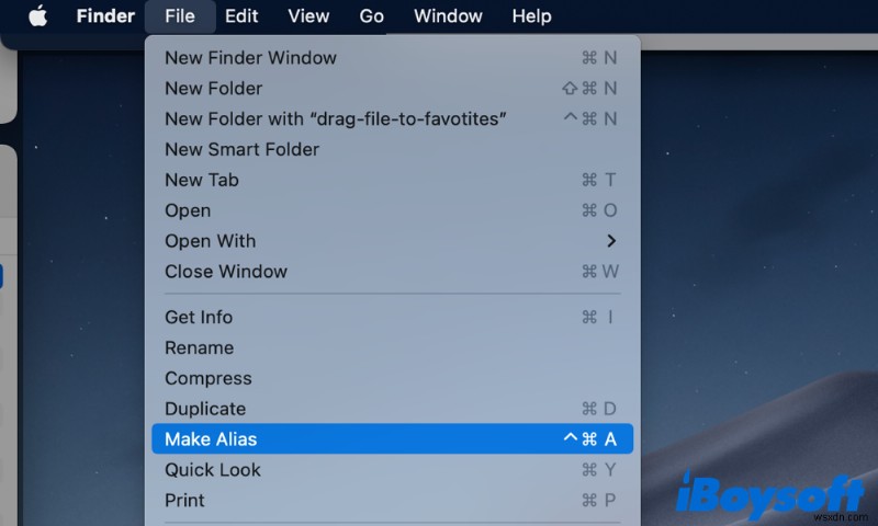 Mac Finder と Dock にお気に入りを追加してクイック アクセスする