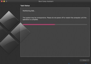 Partitioning Disk で Boot Camp がスタックするのを修正するには?