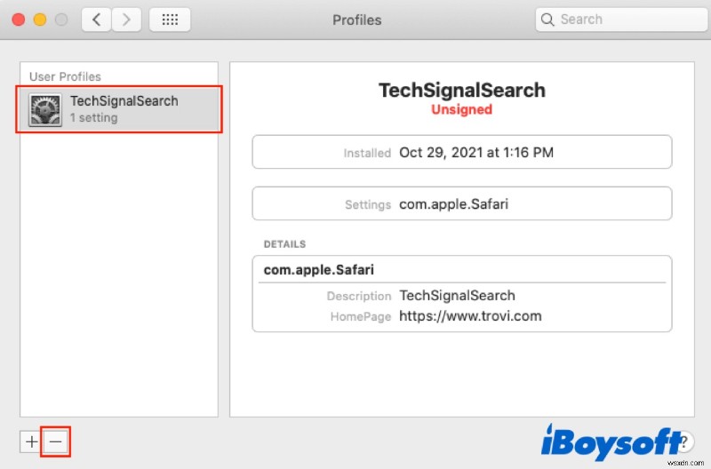 Mac で MainSearchSignal を無料で削除する方法