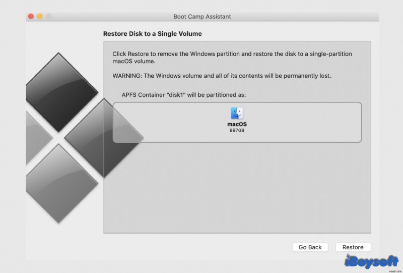 Mac から Windows 10/Boot Camp パーティションを削除する方法