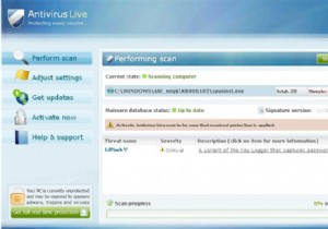 PC から Antivirus Live を削除する方法