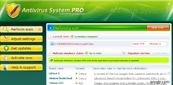 Antivirus System Pro の削除 – Antivirus System Pro の削除方法