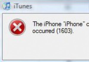 1603 iTunes エラーの修正 – iPod / iPhone を復元する際のエラーを修正する方法 