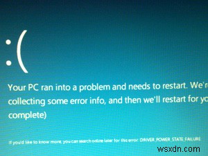 Windows 8 BSOD の修正方法:DRIVER_POWER_STATE_FAILURE