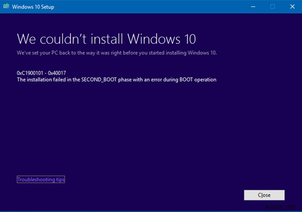 Windows アップグレード エラー コード 0xC1900101 を修正する方法