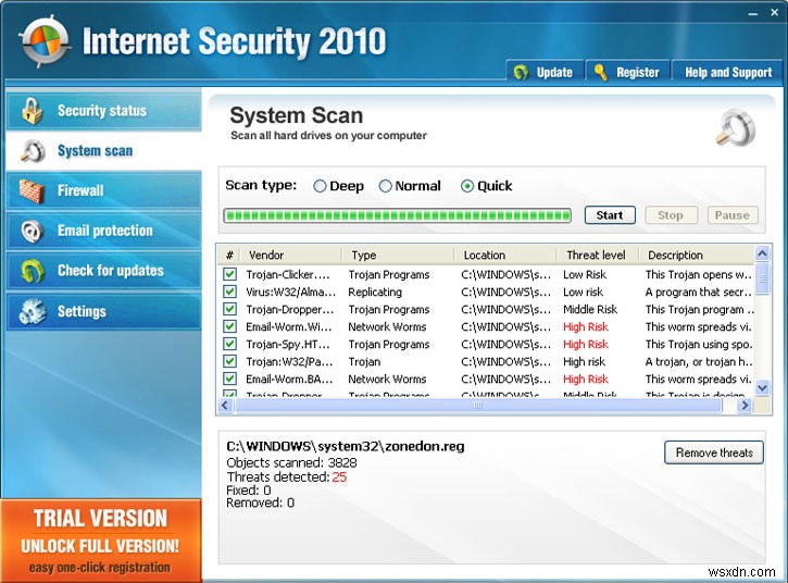 Internet Security 2010 の削除 – Internet Security 2010 を永久にアンインストールする方法