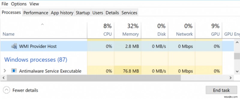 WMI プロバイダー ホストの CPU 使用率が高い。その問題を解決するにはどうすればよいですか？ 