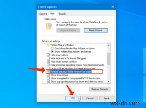 PC の電源をオフまたはオンにした後に Windows 10 がアプリを再起動しないようにする