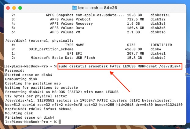 データを失うことなく、Mac で USB ドライブを FAT32 にフォーマットする方法 