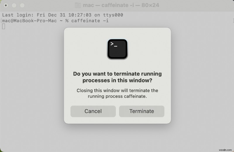このターミナル コマンドは Mac を「カフェイン化」し、スリープ状態にならないようにします 