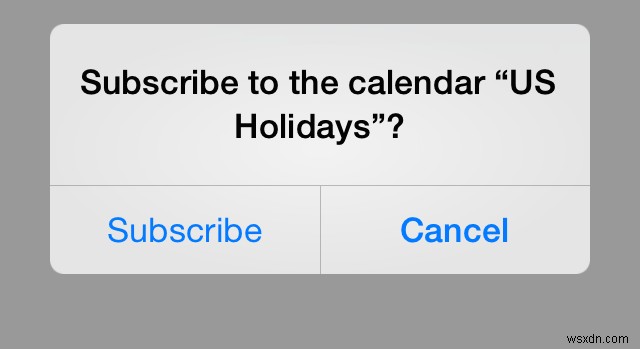 iOS の Calendar.app で米国の祝日を取得する方法は次のとおりです