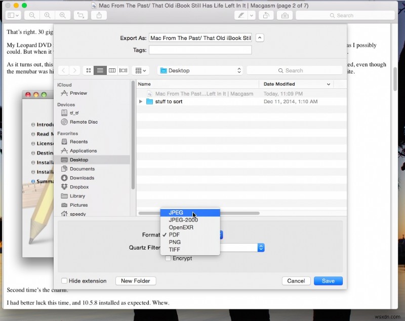 OS X の 31 日間のヒント:PDF ページを PNG または JPEG ファイルに変換する
