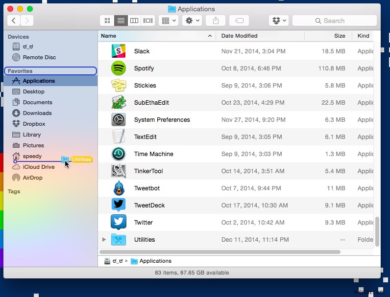 OS X の 31 日間のヒント:Finder サイドバーを制御する