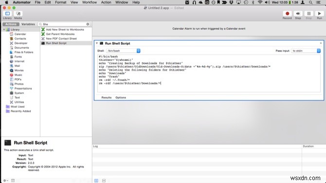 OS X の 31 日間のヒント:Automator とシェル スクリプトを使用してファイルを自動的にクリーンアップする 