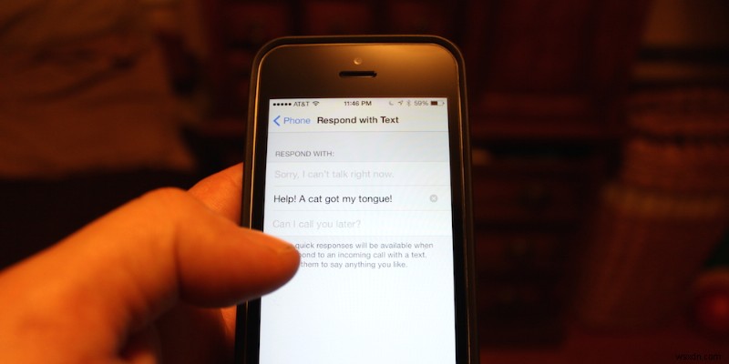 iOS の 30 日間のヒント:不在着信にテキスト メッセージで応答する