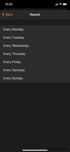 iOS の 30 日間のヒント:日ごとに異なるアラームを設定する